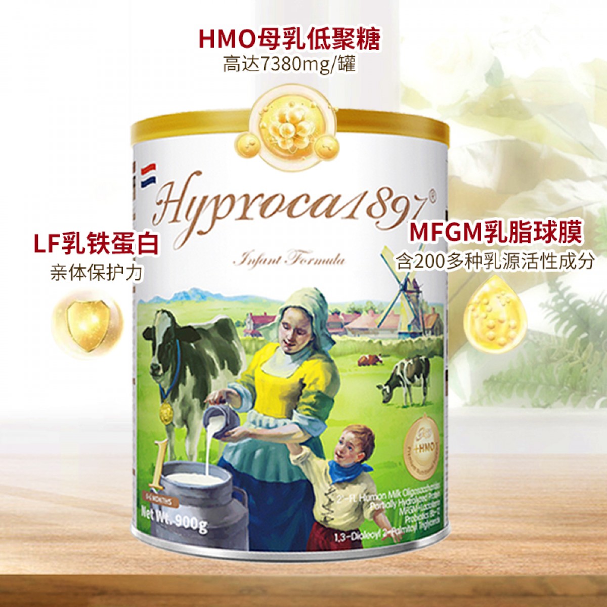 Hyproca 1897未来白金婴幼儿配方奶粉1段 900g